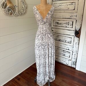 Tart Collections Adrianna Snakeskin Print Maxi Dress XS